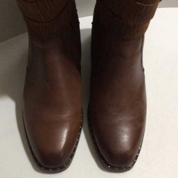 JBloom tall smooth and textured leather boots - Picture 10 of 16